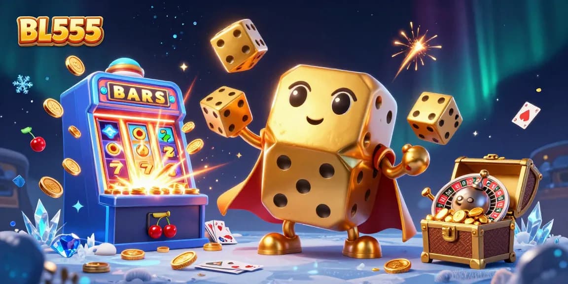Experience thrilling gameplay at BL555 with dynamic characters, exploding jackpots, and vibrant casino elements.