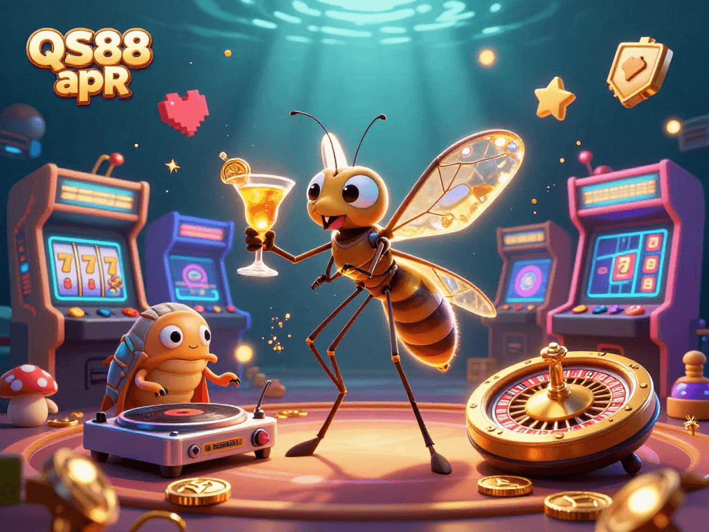 Experience thrilling gameplay at QS88 apR with animated casino characters and vivid game elements.