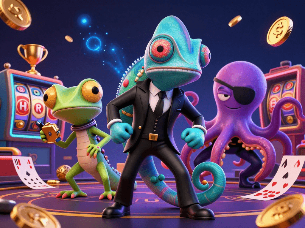 SUNWIN brings excitement with a dynamic casino scene featuring colorful characters and vibrant gaming elements.