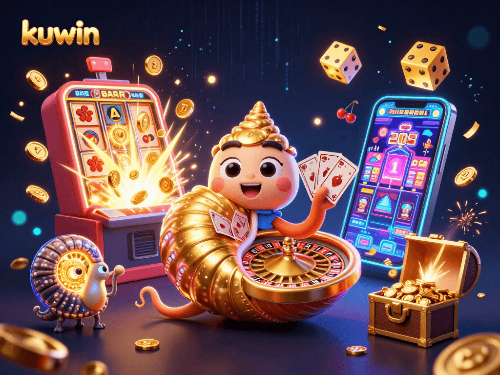 Experience the thrill of kuwin's casino games with our dazzling jackpot scene and stunning characters.