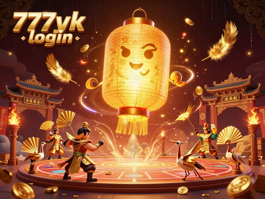Engage in exciting gaming with the vibrant 777yk login scene featuring energetic characters amidst a bustling casino.