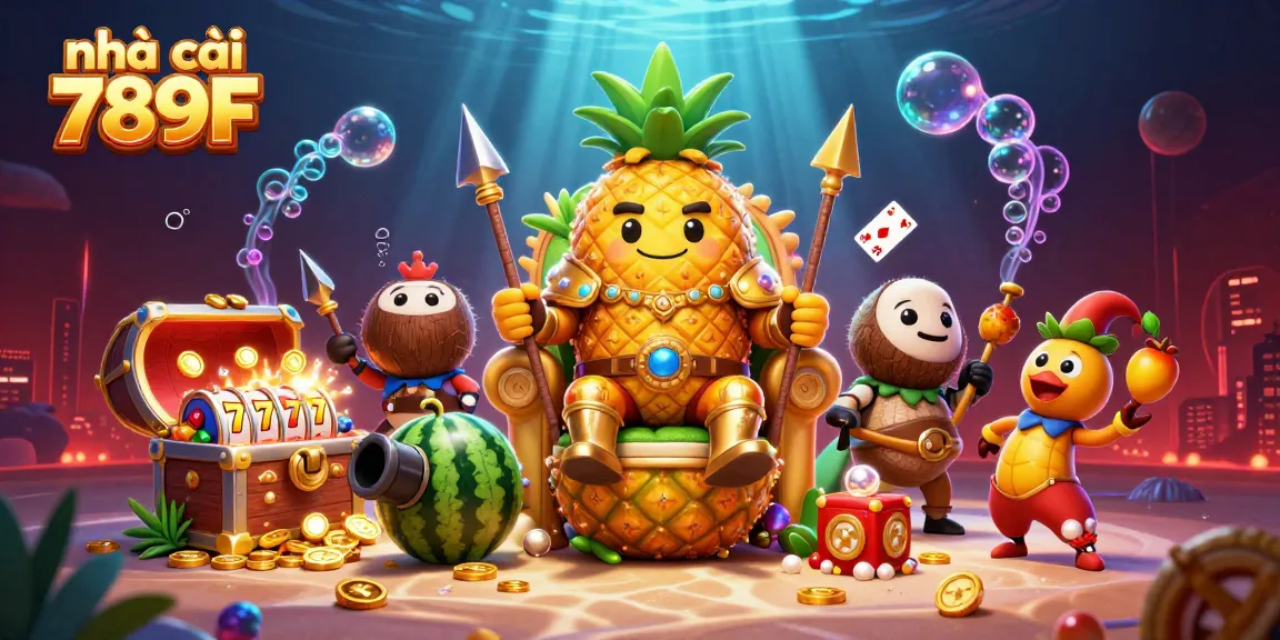 Engage with nhà cái 789F through a vibrant 3D casino scene featuring interactive characters and dynamic gaming elements.