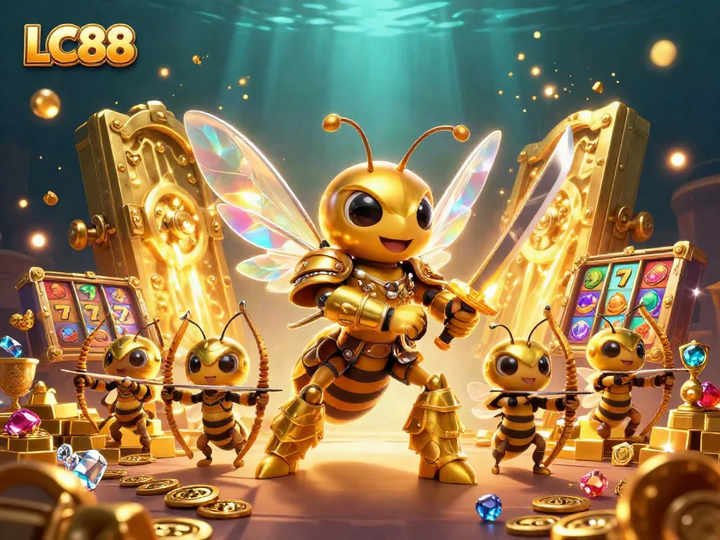Engage with LC88 in a vibrant casino adventure featuring a heroic samurai hornet.
