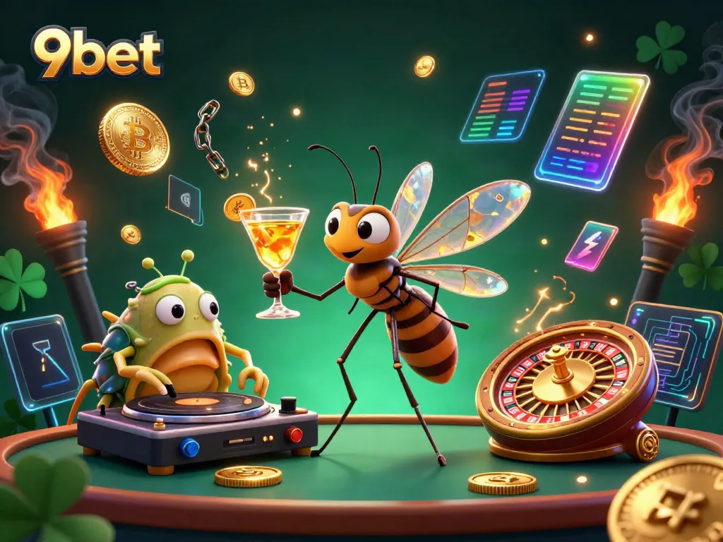 Experience the thrilling world of 9bet through dynamic gaming elements and vibrant characters.