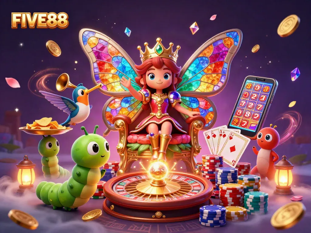 Engage in the excitement with FIVE88, featuring a mesmerizing festival of casino delights.