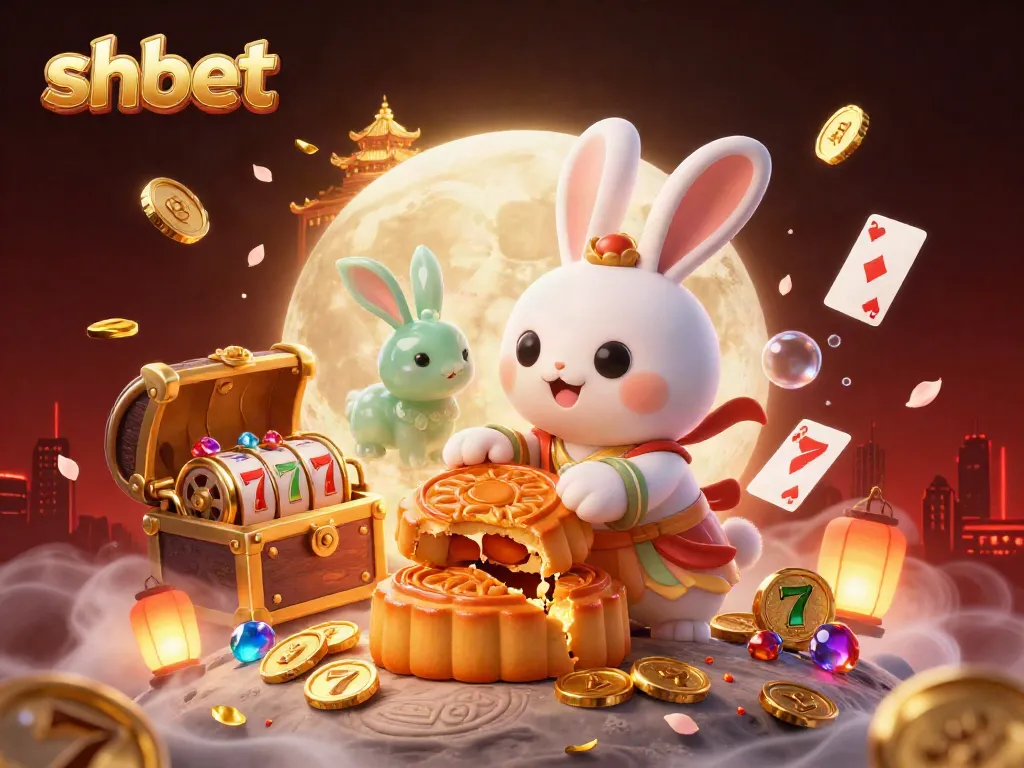 Experience thrilling gaming at shbet with cartoon rabbits revealing fortunes and vibrant slot elements.