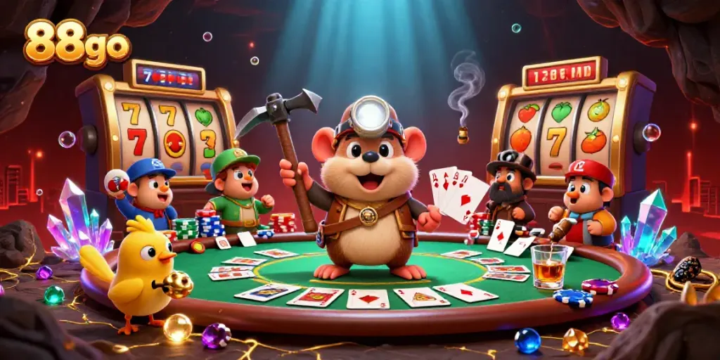 88go treasure hunter mole finds riches in a vibrant casino environment