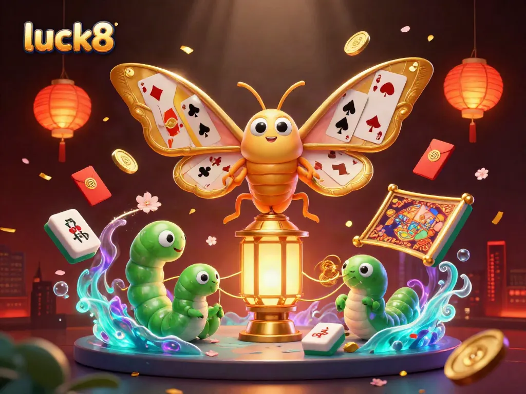 Play exciting casino games with luck8, featuring vibrant colors and energetic casino elements.