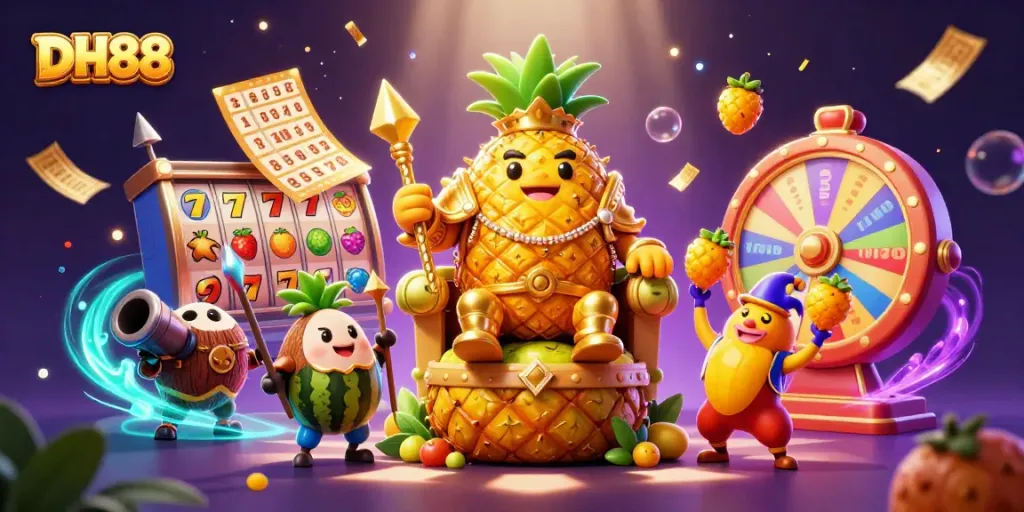 Experience thrilling casino excitement with DH88, featuring vibrant characters and dynamic game elements.