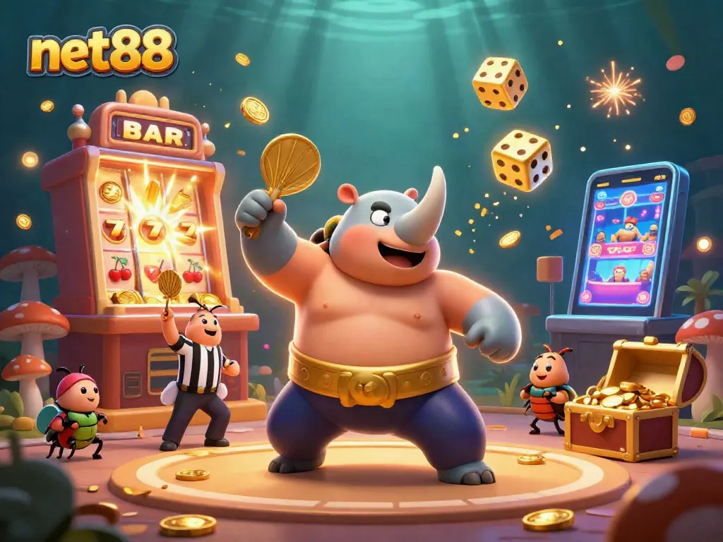 Experience big wins with net88 at this vibrant casino scene bursting with action and excitement!