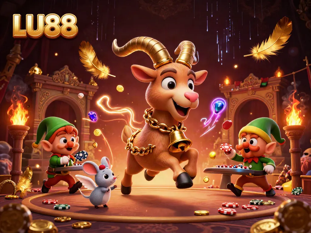 LU88 engages players in an exciting casino atmosphere with lavish characters and vibrant details.