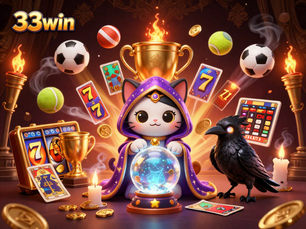 Experience thrilling gaming at 33win with engaging slots, mystic visuals, and vibrant casino elements.