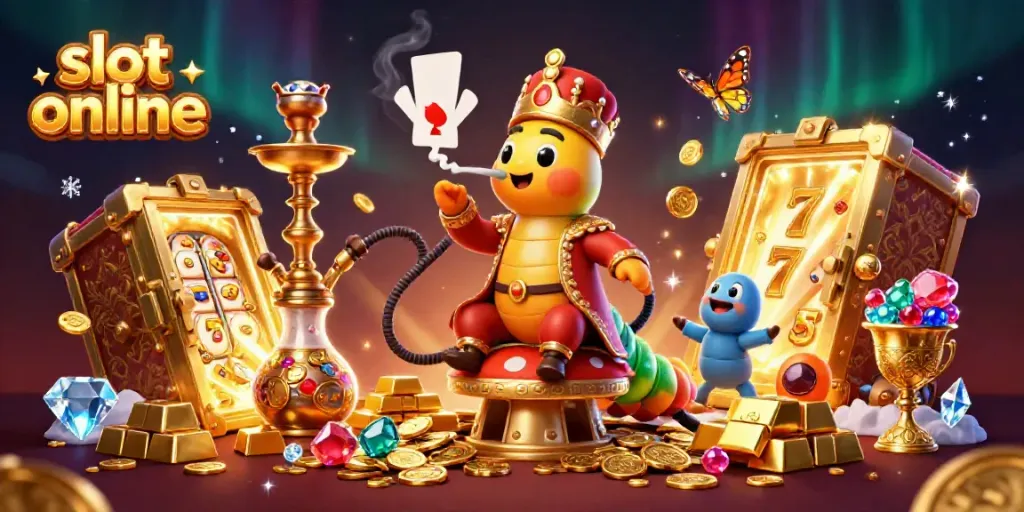 Experience vibrant slot online action with a whimsical caterpillar and sparkling treasures.