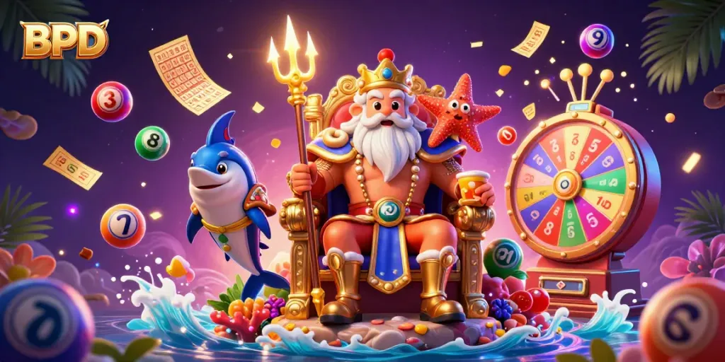 Engage with BPD insights in an exciting gaming atmosphere featuring Neptune and vibrant lottery elements.