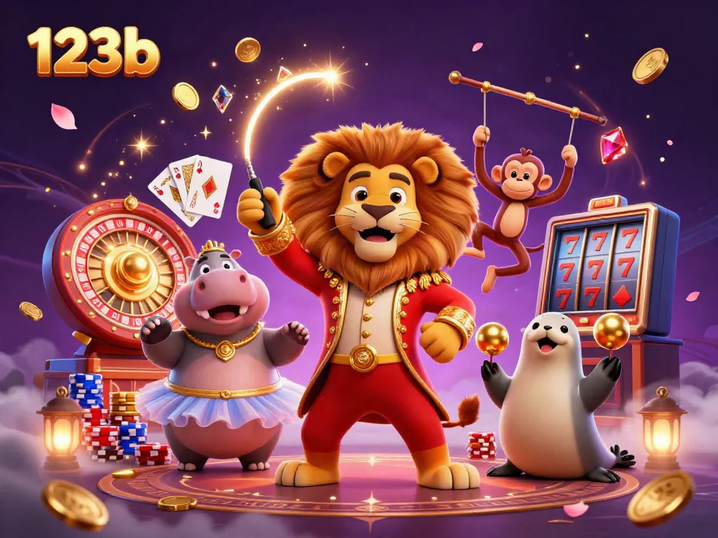 Experience the thrill of 123b with dynamic characters amidst sparkling casino excitement.