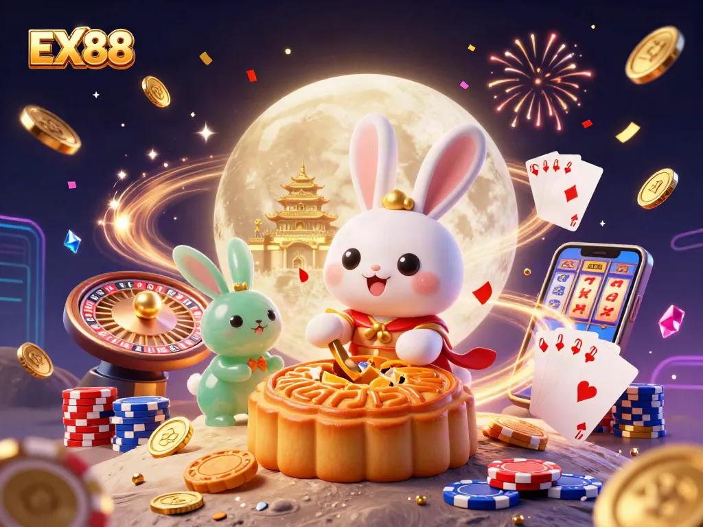 Experience thrilling EX88 gameplay with vibrant casino visuals and colorful characters.