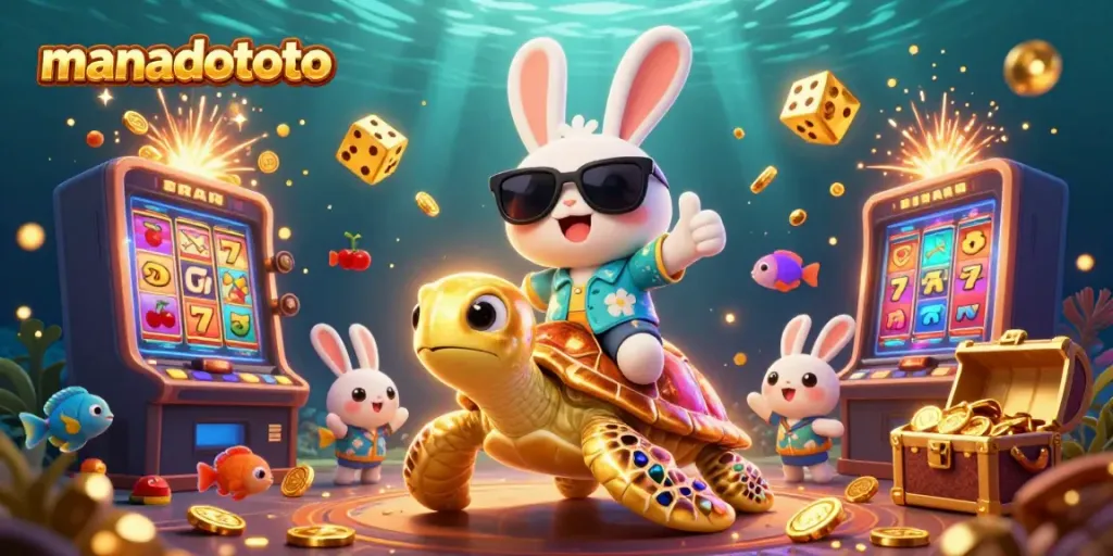 Experience thrilling wins with manadototo in a vibrant 3D casino scene bursting with excitement!