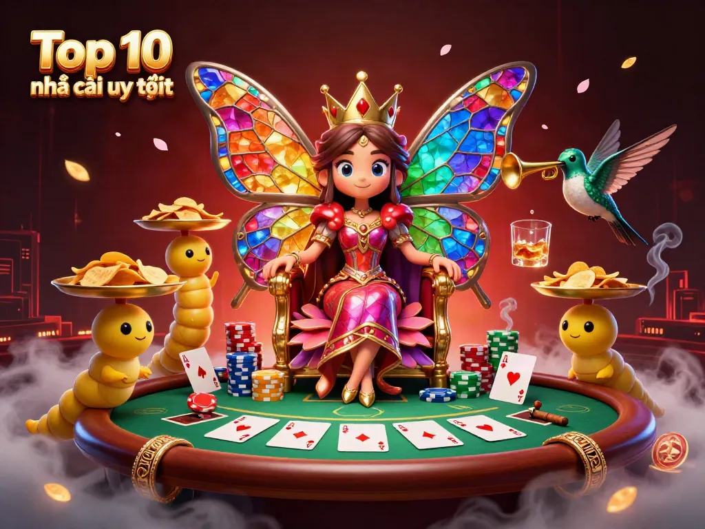 Experience the thrill of Top 10 nhà cái uy tín with vibrant casino elements and enchanting characters.