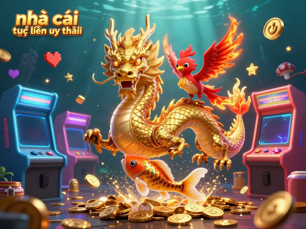 Experience thrilling moments with nhà cái trực tuyến uy tín in this vibrant 3D casino illustration.