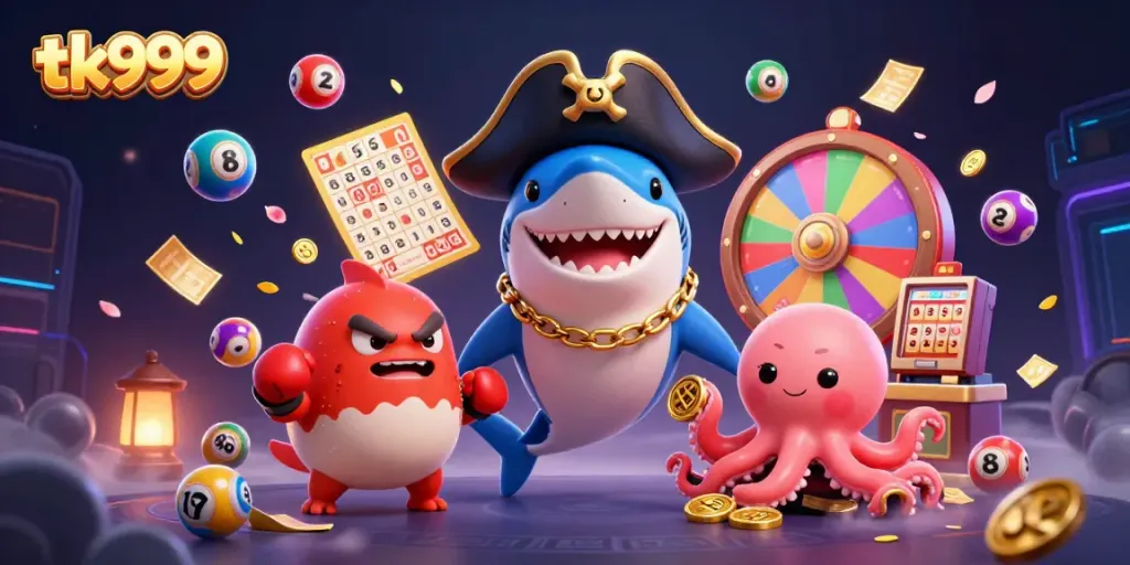 Experience exciting gameplay with tk999 featuring vibrant characters and dynamic lottery elements.