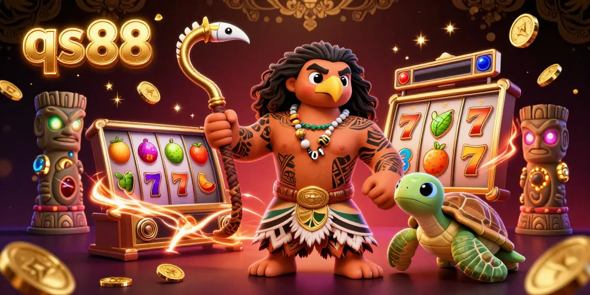 qs88 captures winning moments in a vibrant slot game with golden coins and dynamic characters.