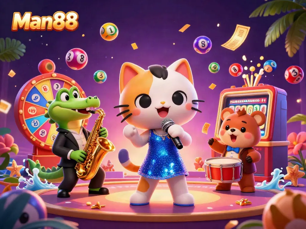 Join the excitement in the Man88 casino scene filled with vibrant colors and dynamic games.