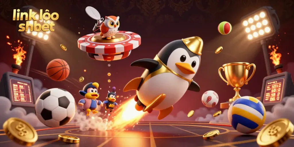 Engage with link vào shbet through our thrilling 3D cartoon visual filled with sports excitement and casino magic.