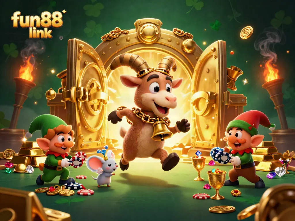 Experience thrilling games at Fun88 link with a dynamic holiday-horror casino scene