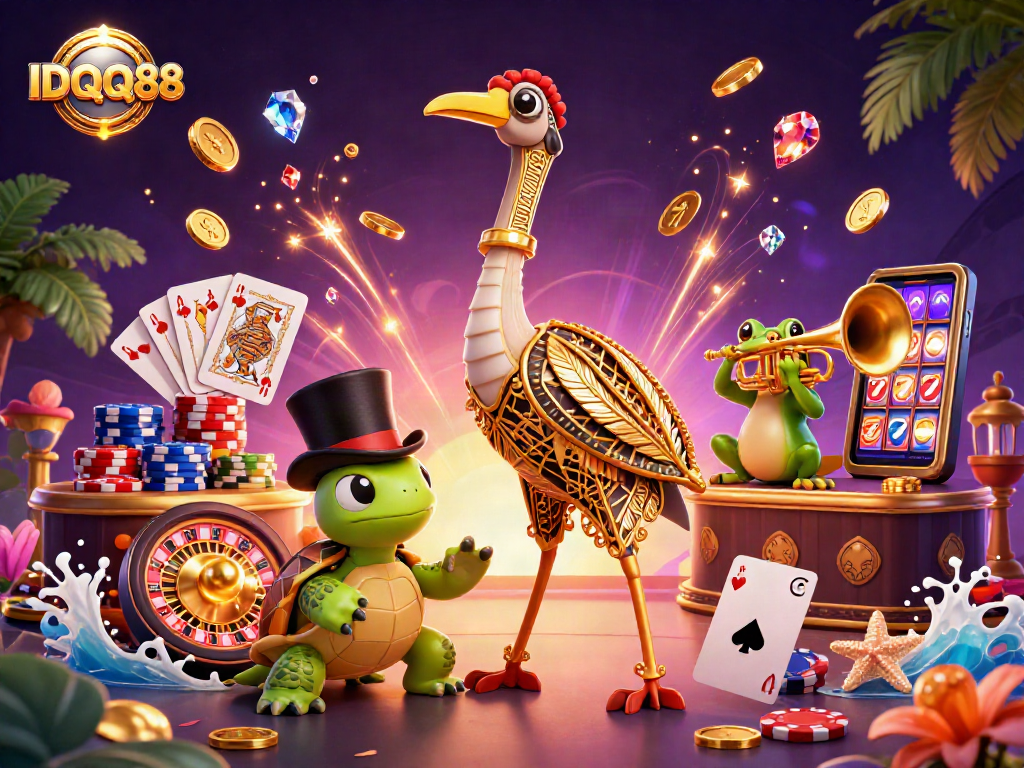 Experience thrilling gameplay with IDQQ88 at a vibrant 3D casino filled with excitement and winning opportunities.