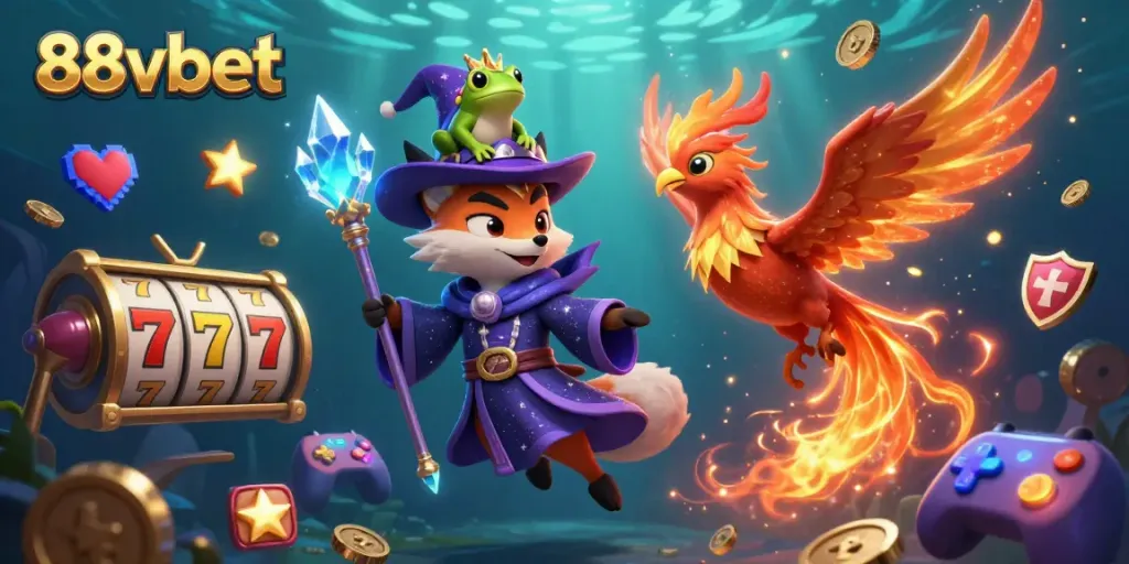 Spin and win with the vibrant 88vbet wizard in a colorful casino fairy tale!