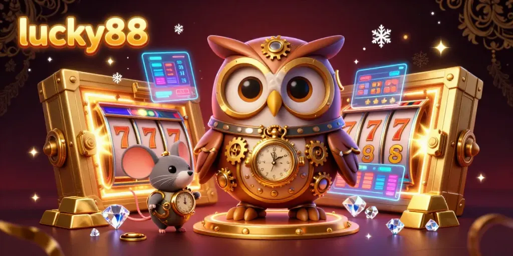 Experience thrilling wins at lucky88 with engaging 3D casino characters and vibrant slot elements.