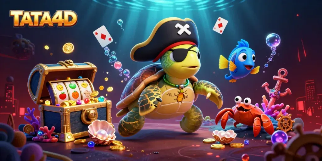 Play thrilling slots with TATA4D's vibrant pirate-themed underwater adventure.
