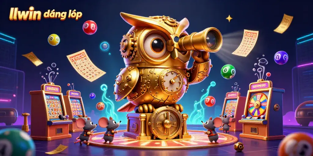 Engage with llwin đăng nhập through a vibrant casino scene filled with dynamic gambling elements.