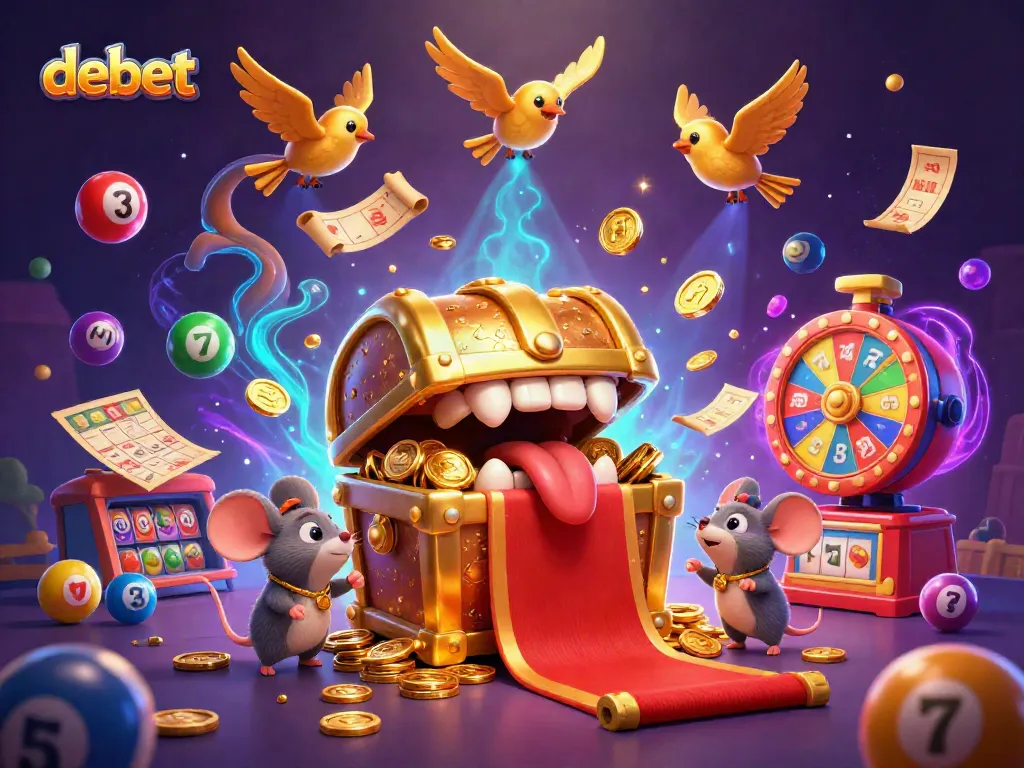 Engage with debet-inspired lottery excitement featuring vibrant elements and immersive casino visuals.