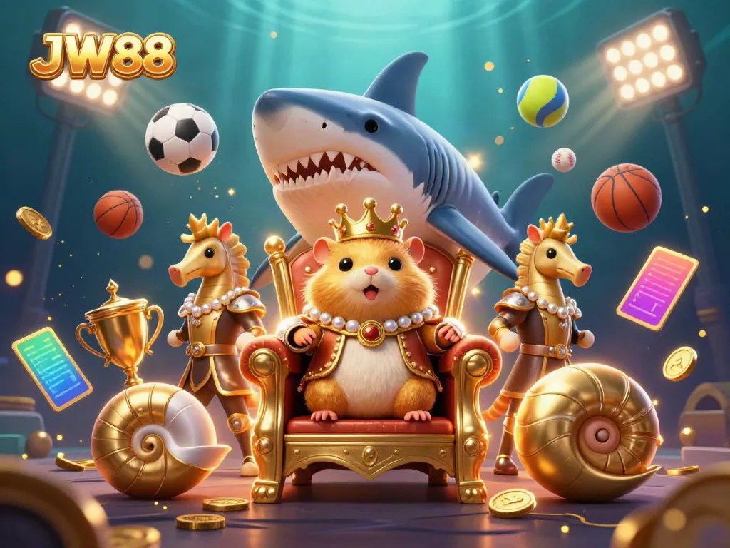 Experience thrilling JW88 action with vibrant characters and dynamic gaming elements in an underwater casino scene.