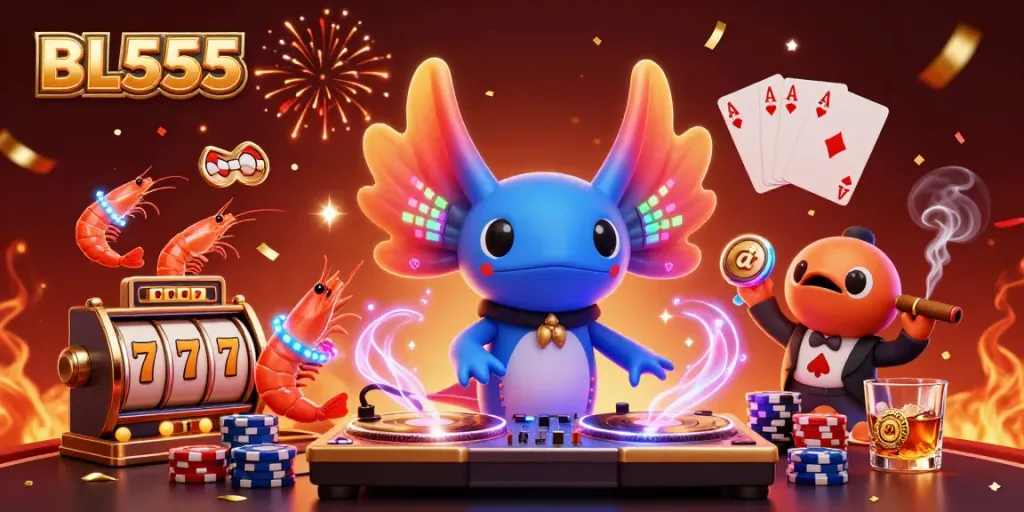 Experience thrilling gameplay at BL555 with vibrant casino elements in a surreal underwater scene.