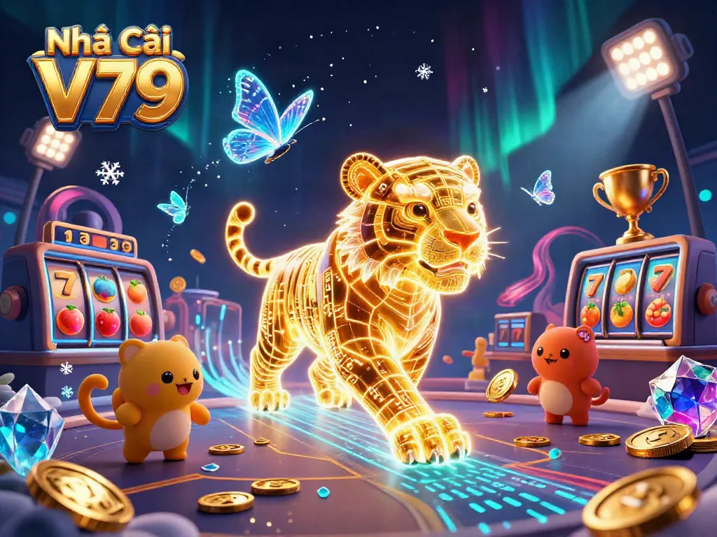 Experience thrilling slots and vibrant gameplay at Nhà cái V79's dynamic digital casino atmosphere.
